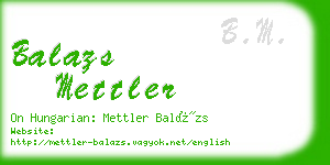 balazs mettler business card